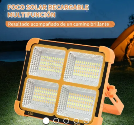 Lámpara Recargable Gangshi IP66 con Panel Solar