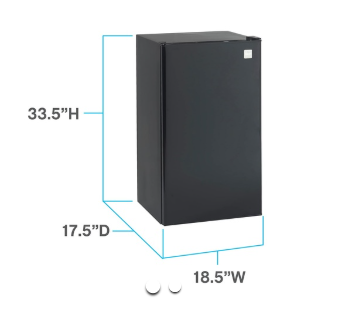 Minibar AVANTI 3.3 cu.ft RM3316B Negro